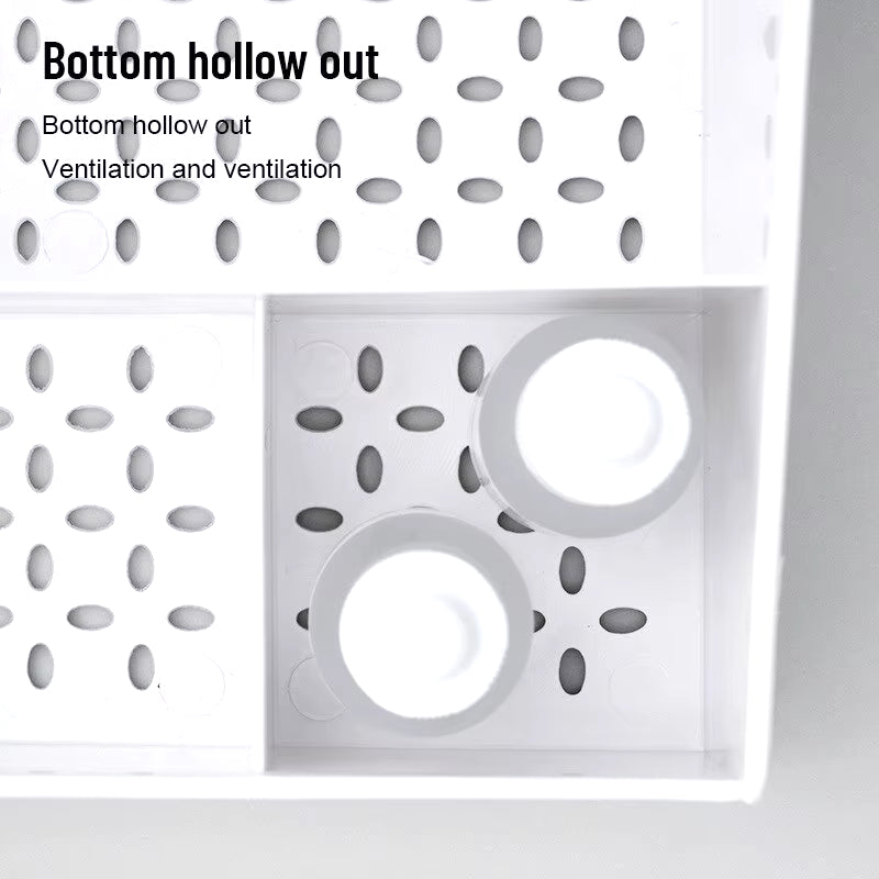 1Pc White New Drawer Makeup Storage Box Dormitory Finishing Plastic Shelf Cosmetics Skin Care Dressing Table Desktop