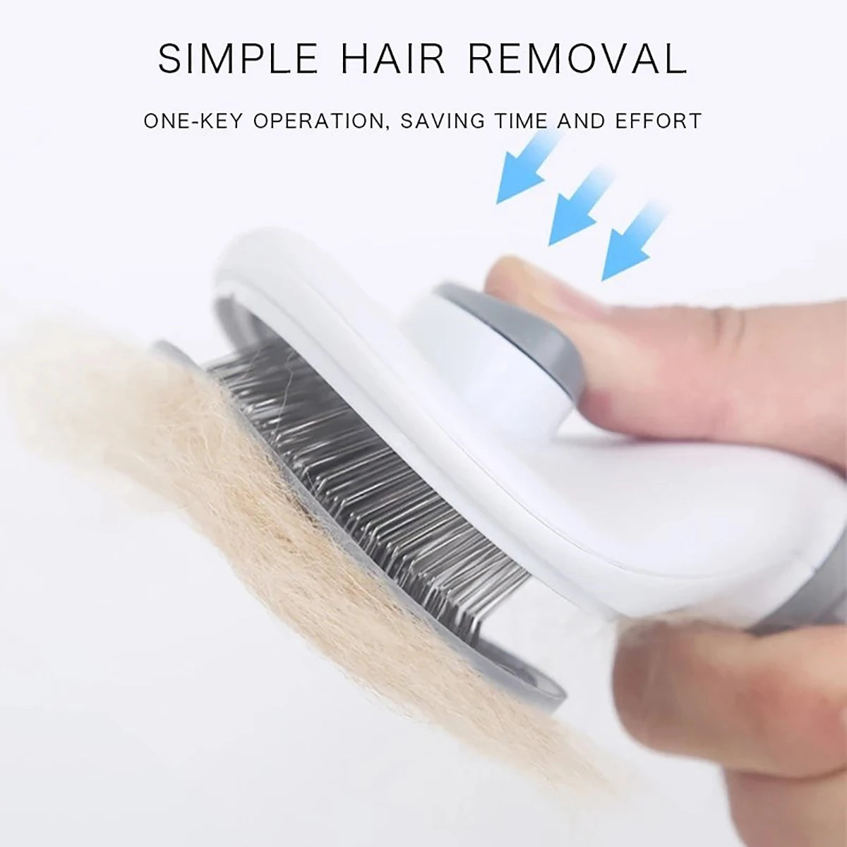Hair Remover Brush Dog and Cat Non-Slip Beauty Brush Dog Grooming Equipment Pets Stainless Steel for Dogs Pet Hair Removal Comb